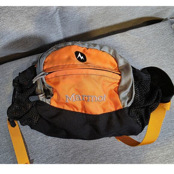 Marmot Biospan Waist Bag Fanny Pack Storage Hiking Adjustable Orange *READ* - Picture 1 of 8
